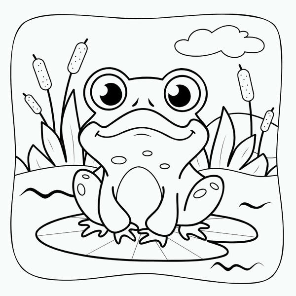 tranh tô màu con ếch 5