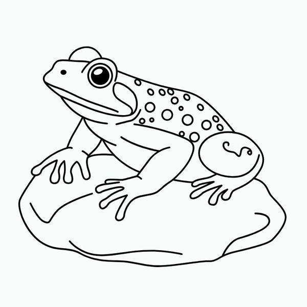 tranh tô màu con ếch 6