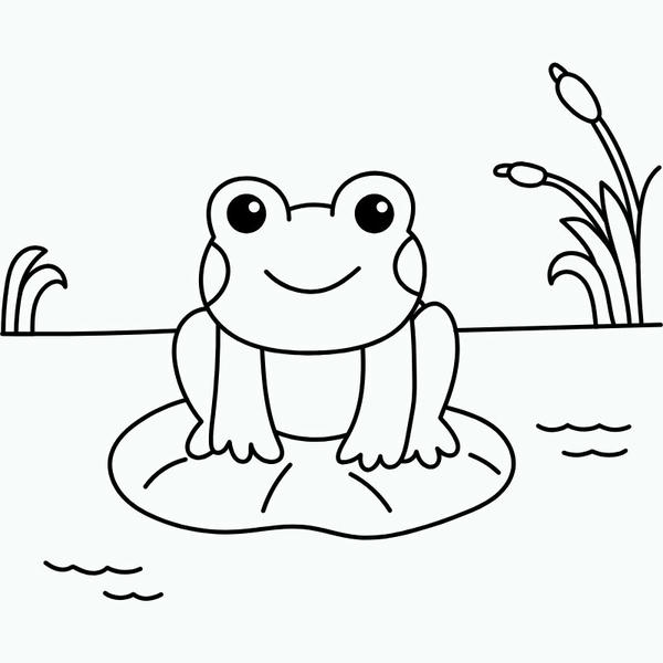 tranh tô màu con ếch 9