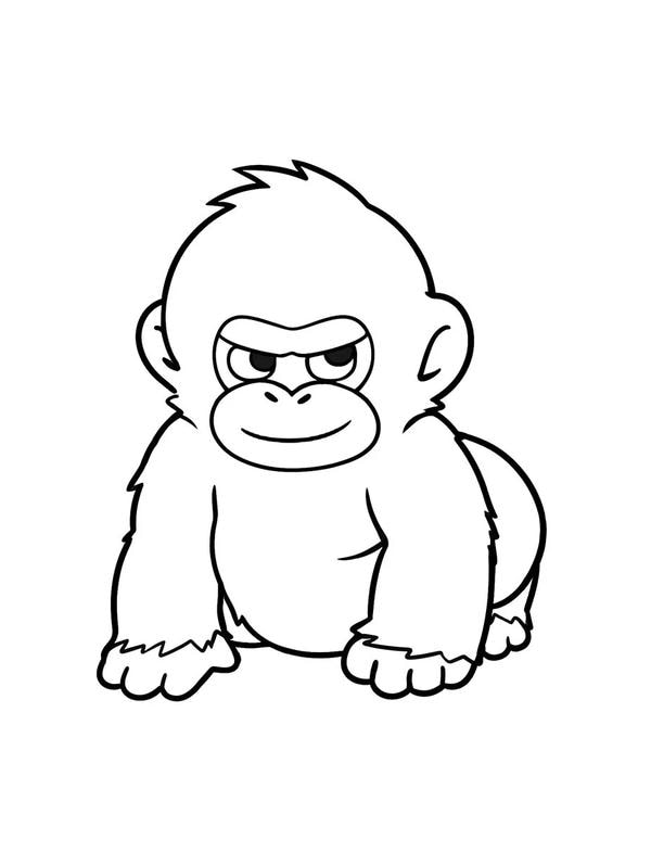 tranh tô màu con khỉ 10