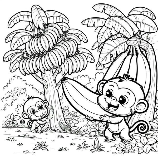 tranh tô màu con khỉ 16