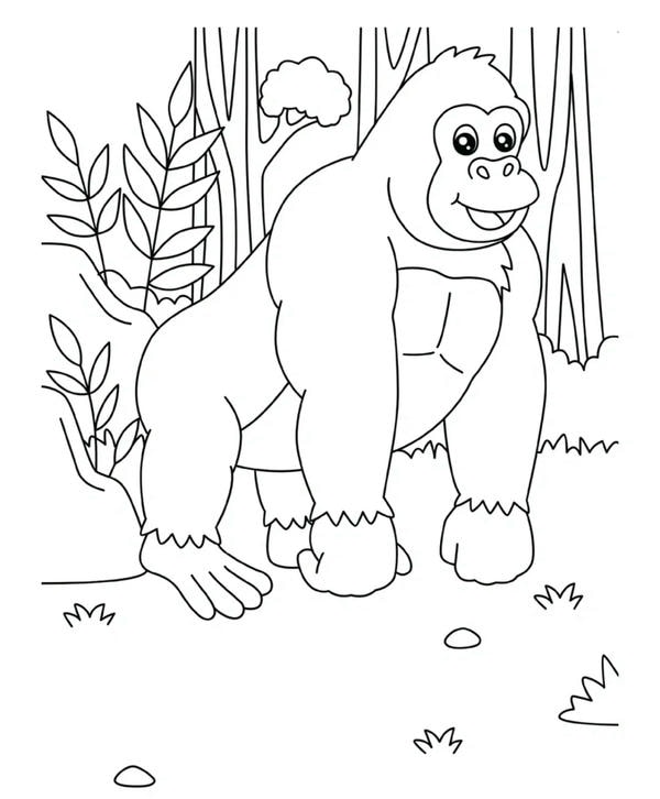 tranh tô màu con khỉ 28