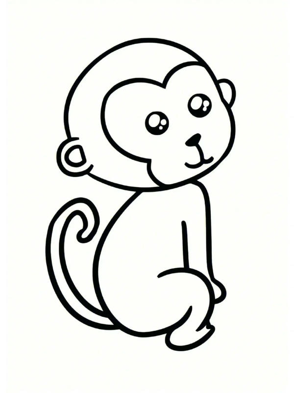 tranh tô màu con khỉ 29