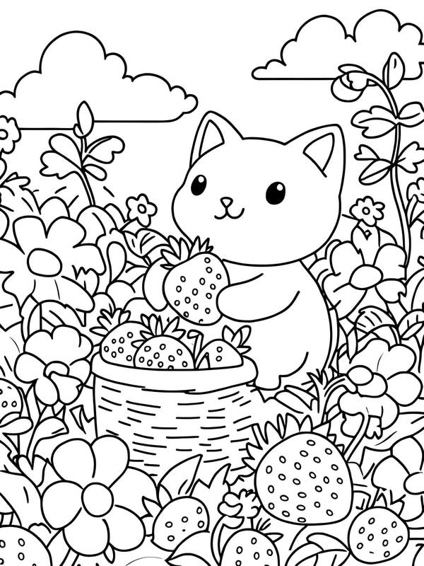 tranh tô màu con mèo 10