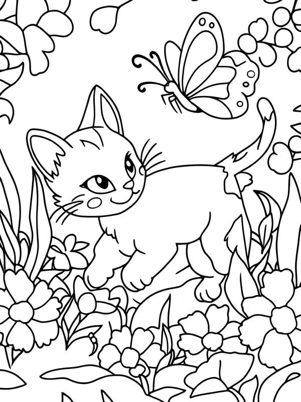 tranh tô màu con mèo 23