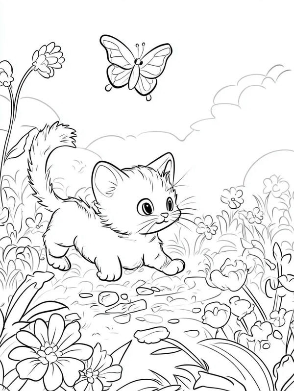 tranh tô màu con mèo 27