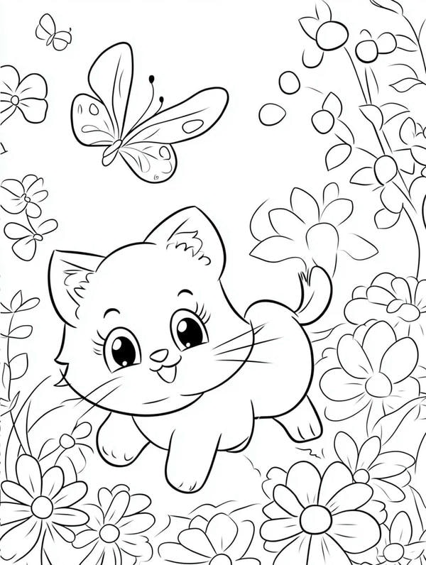 tranh tô màu con mèo 29