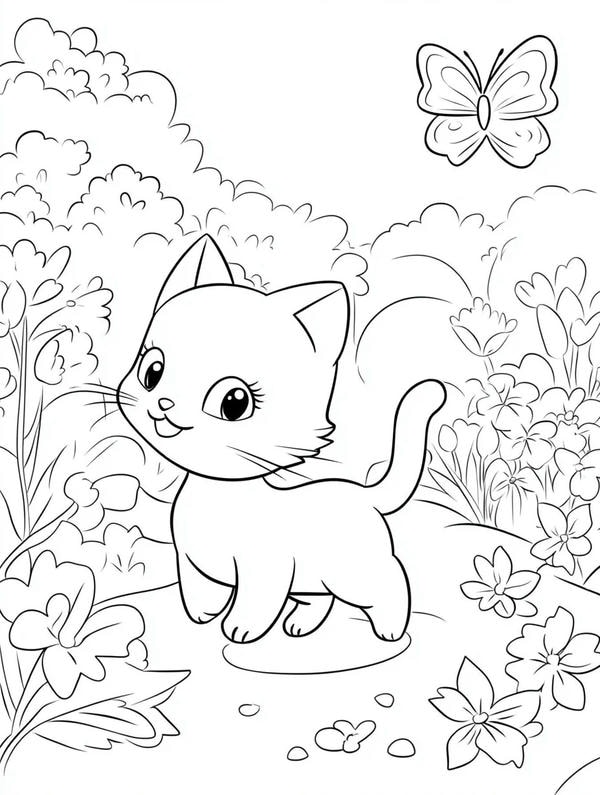 tranh tô màu con mèo 30
