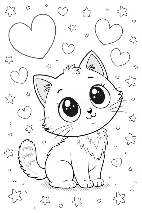 tranh tô màu con mèo 31