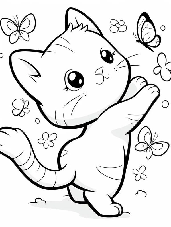tranh tô màu con mèo 32