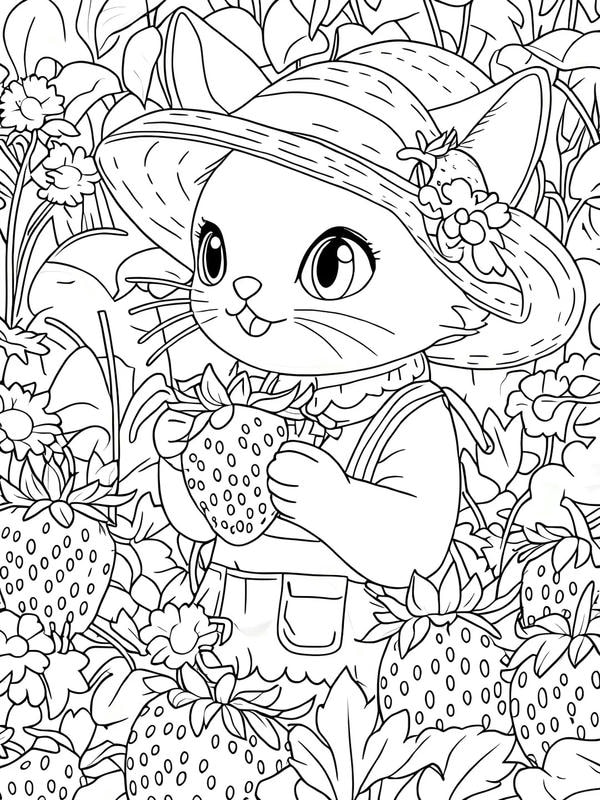 tranh tô màu con mèo 8