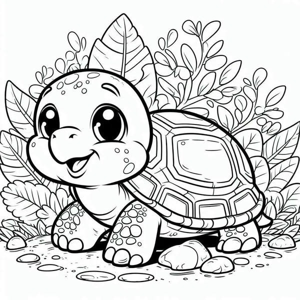 tranh tô màu con rùa 15