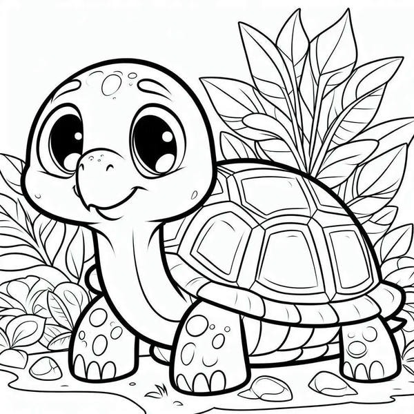 tranh tô màu con rùa 16