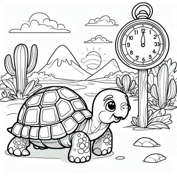 tranh tô màu con rùa 3