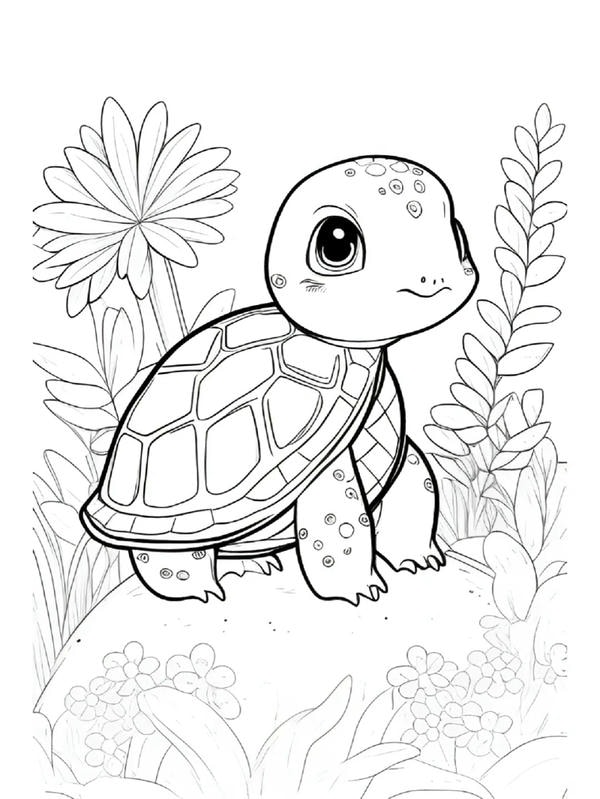 tranh tô màu con rùa 34