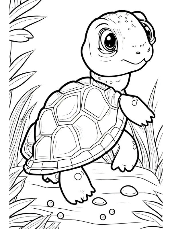 tranh tô màu con rùa 35