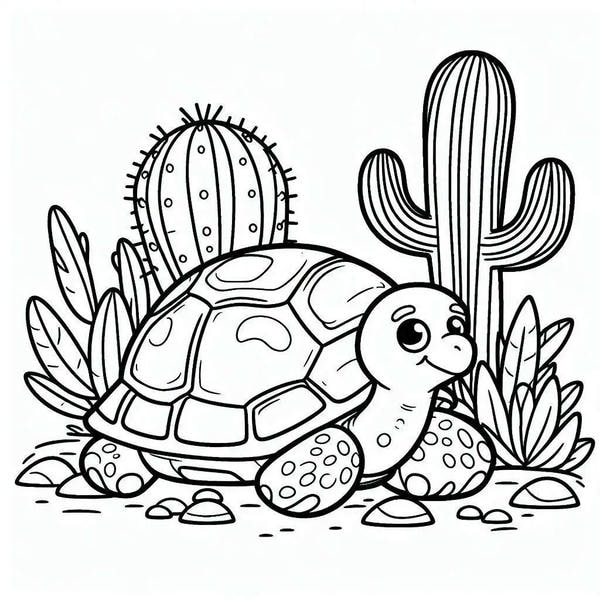 tranh tô màu con rùa 4