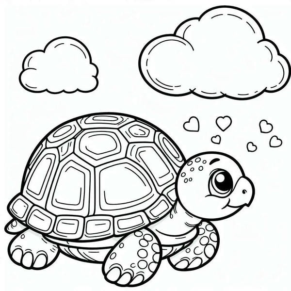 tranh tô màu con rùa 5