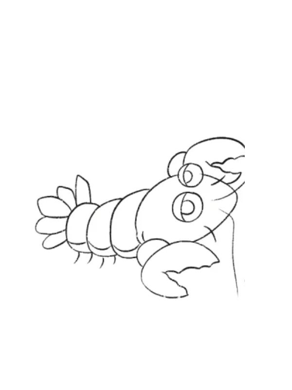 tranh tô màu con tôm 10