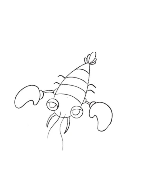 tranh tô màu con tôm 12