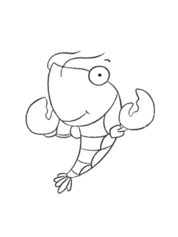 tranh tô màu con tôm 15