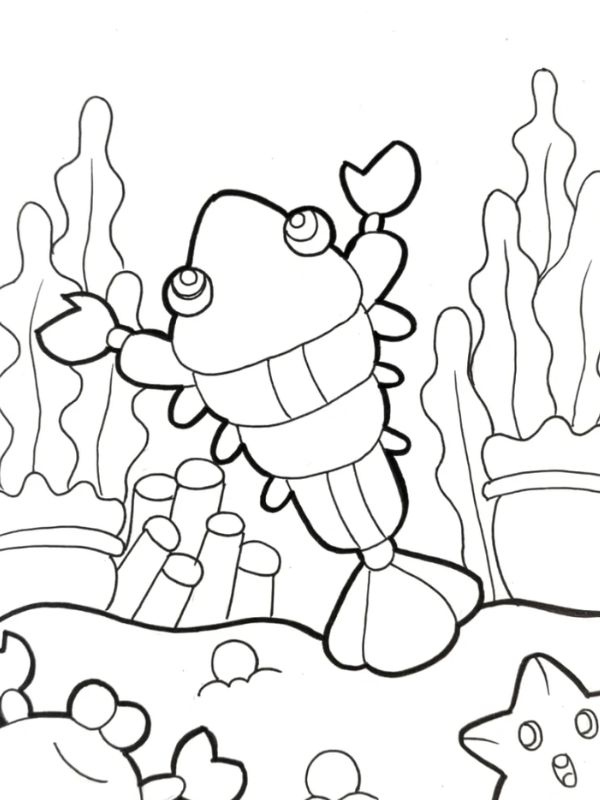 tranh tô màu con tôm 21