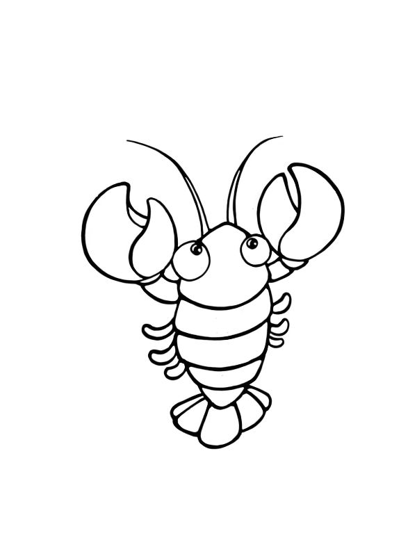 tranh tô màu con tôm 4