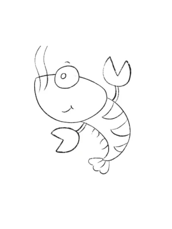 tranh tô màu con tôm 7