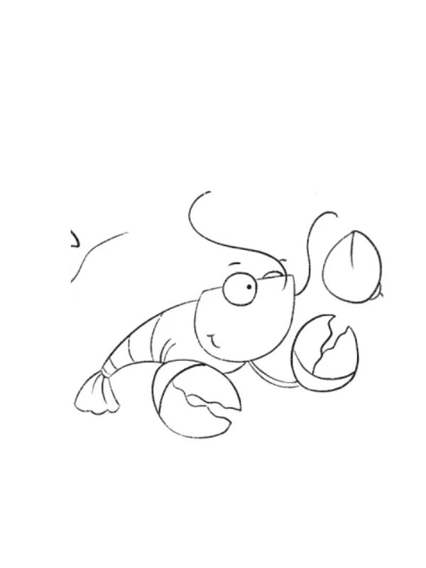 tranh tô màu con tôm 9