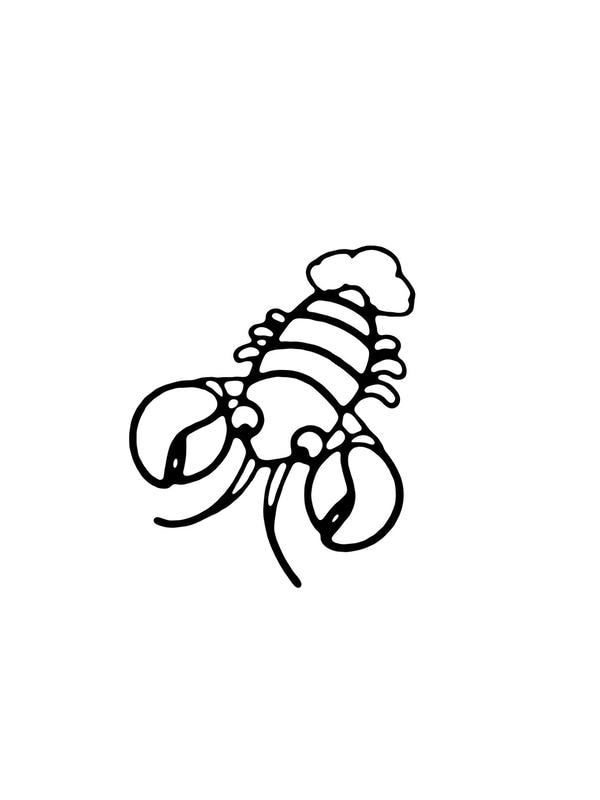 tranh tô màu con tôm hùm