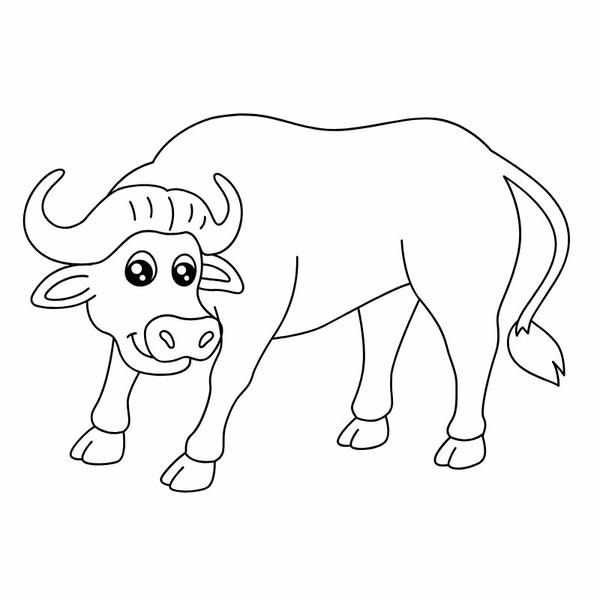 tranh tô màu con trâu