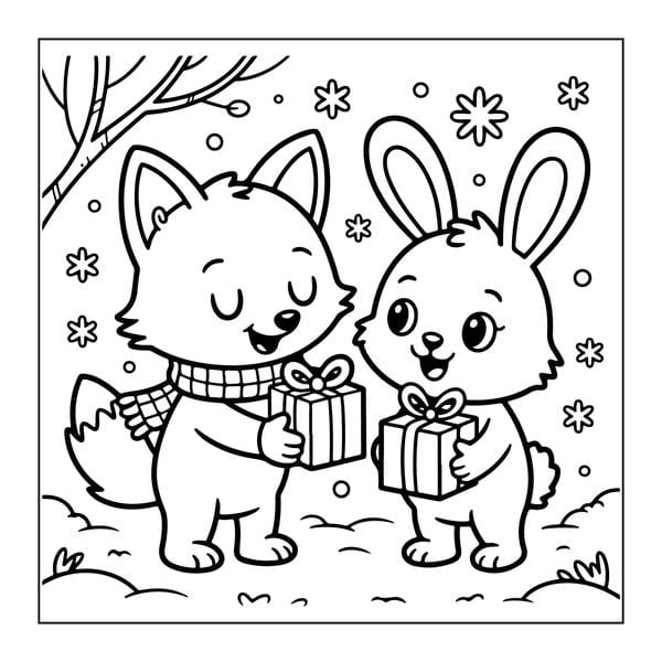 tranh tô màu con vật sống trong rừng 1