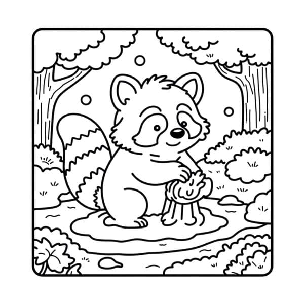 tranh tô màu con vật sống trong rừng 13