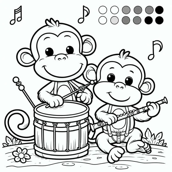 tranh tô màu con vật sống trong rừng 2