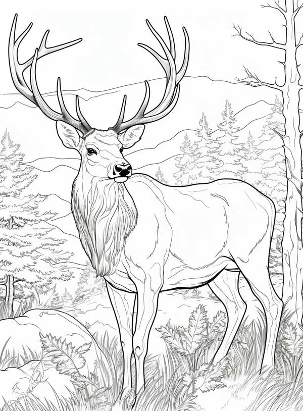 tranh tô màu con vật sống trong rừng 20