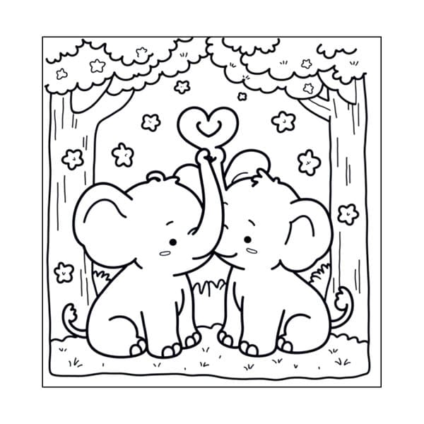 tranh tô màu con vật sống trong rừng 26