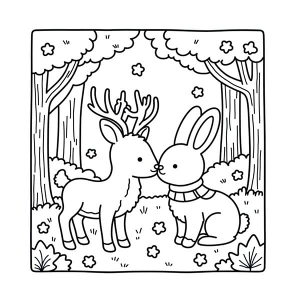 tranh tô màu con vật sống trong rừng 27