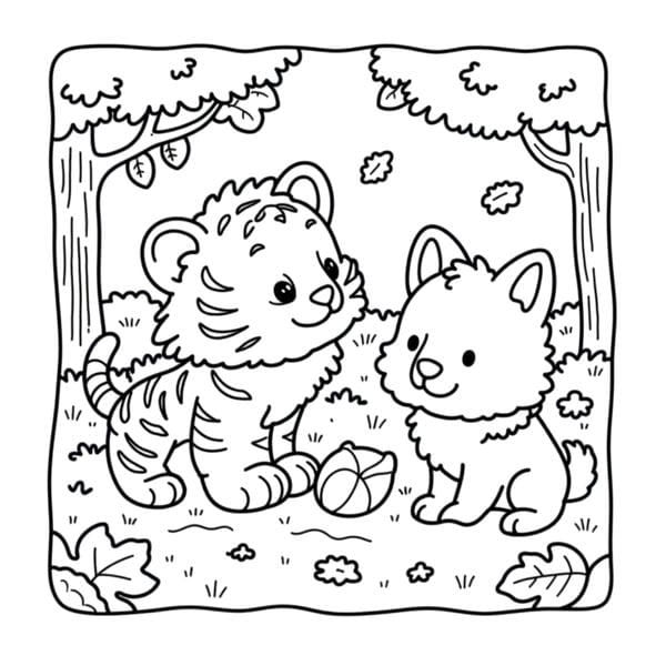 tranh tô màu con vật sống trong rừng 28