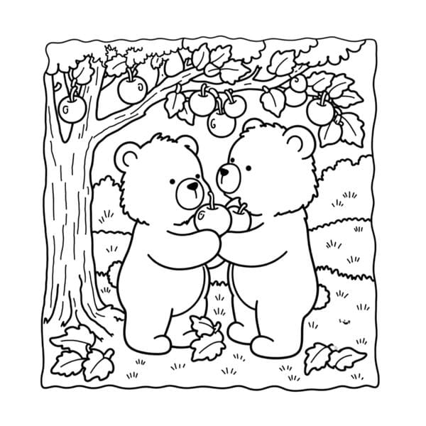 tranh tô màu con vật sống trong rừng 3