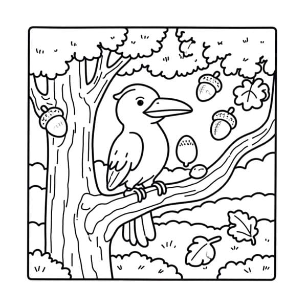 tranh tô màu con vật sống trong rừng 30