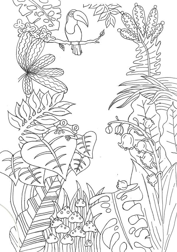 tranh tô màu con vật sống trong rừng 30