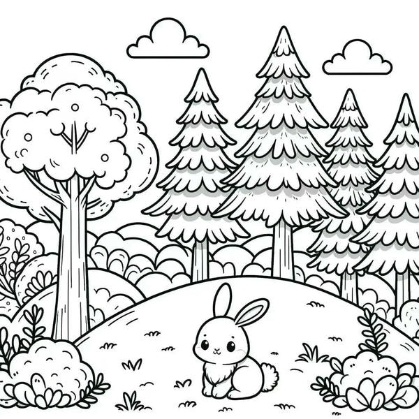 tranh tô màu con vật sống trong rừng 32