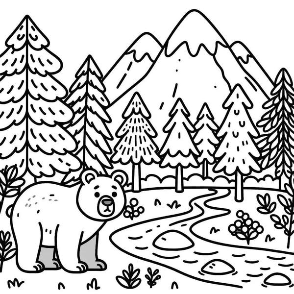 tranh tô màu con vật sống trong rừng 34