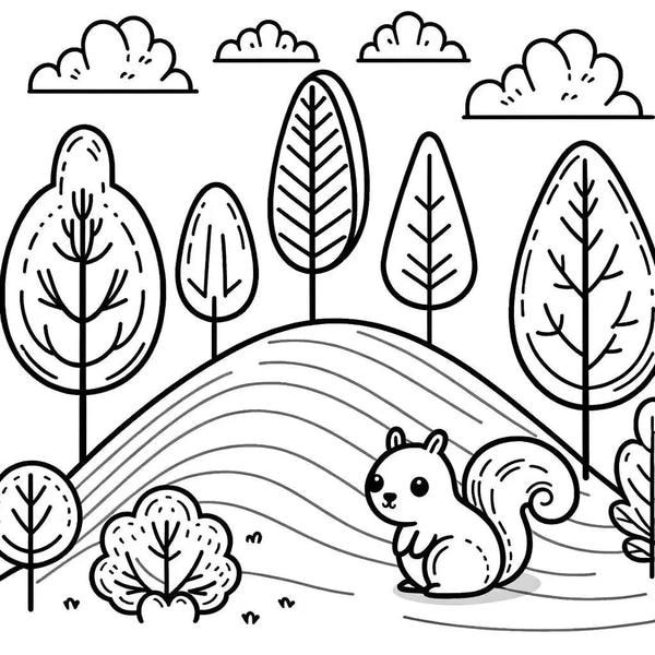 tranh tô màu con vật sống trong rừng 35