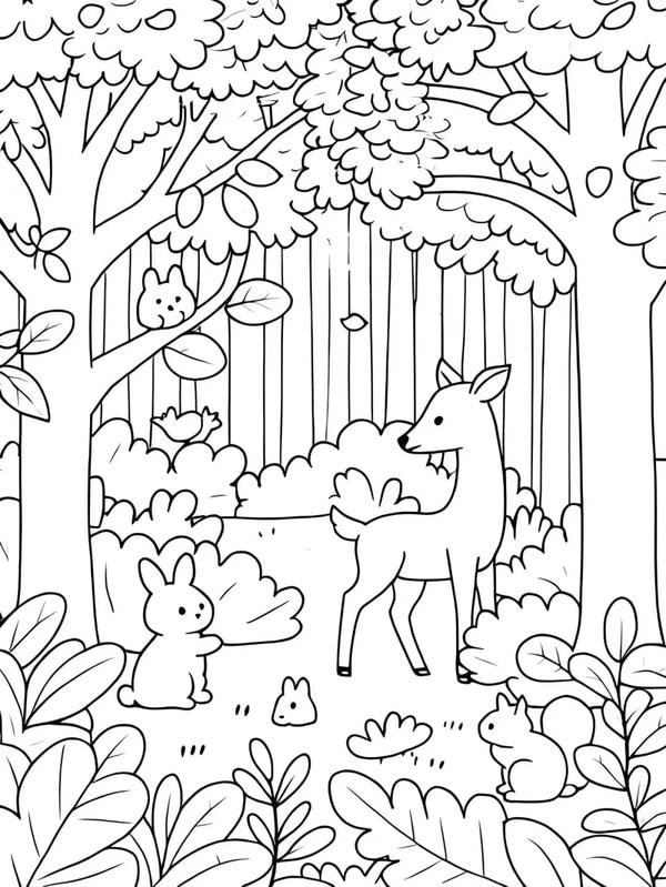 tranh tô màu con vật sống trong rừng 36