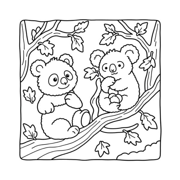 tranh tô màu con vật sống trong rừng 4