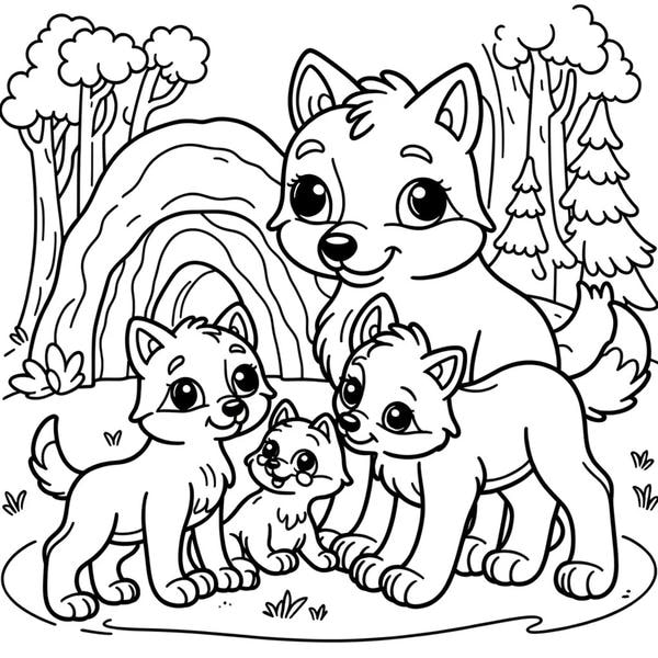 tranh tô màu con vật sống trong rừng 4