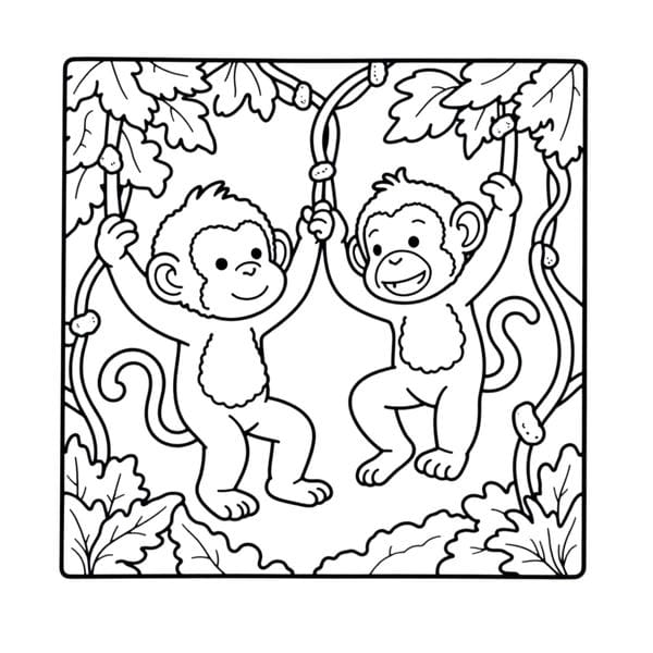 tranh tô màu con vật sống trong rừng 5