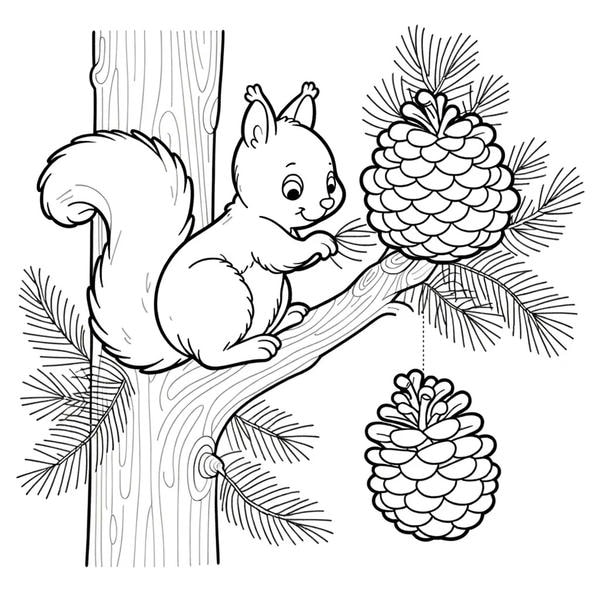 tranh tô màu con vật sống trong rừng 5