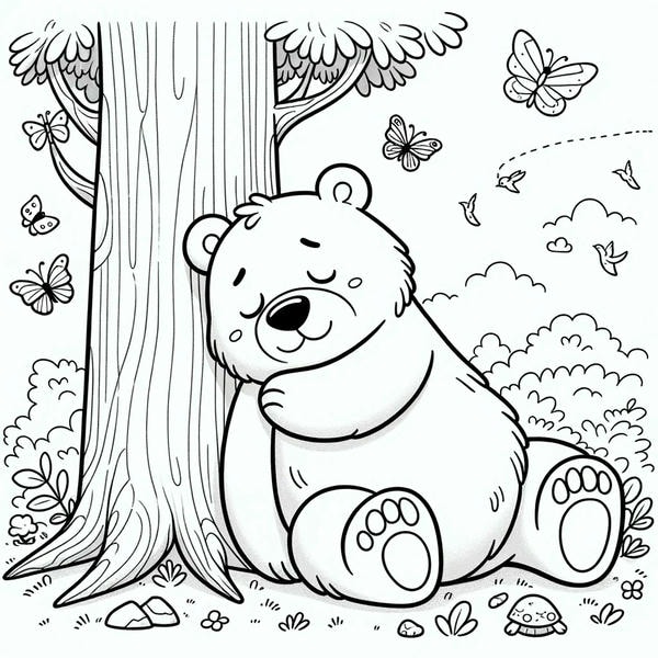 tranh tô màu con vật sống trong rừng 6